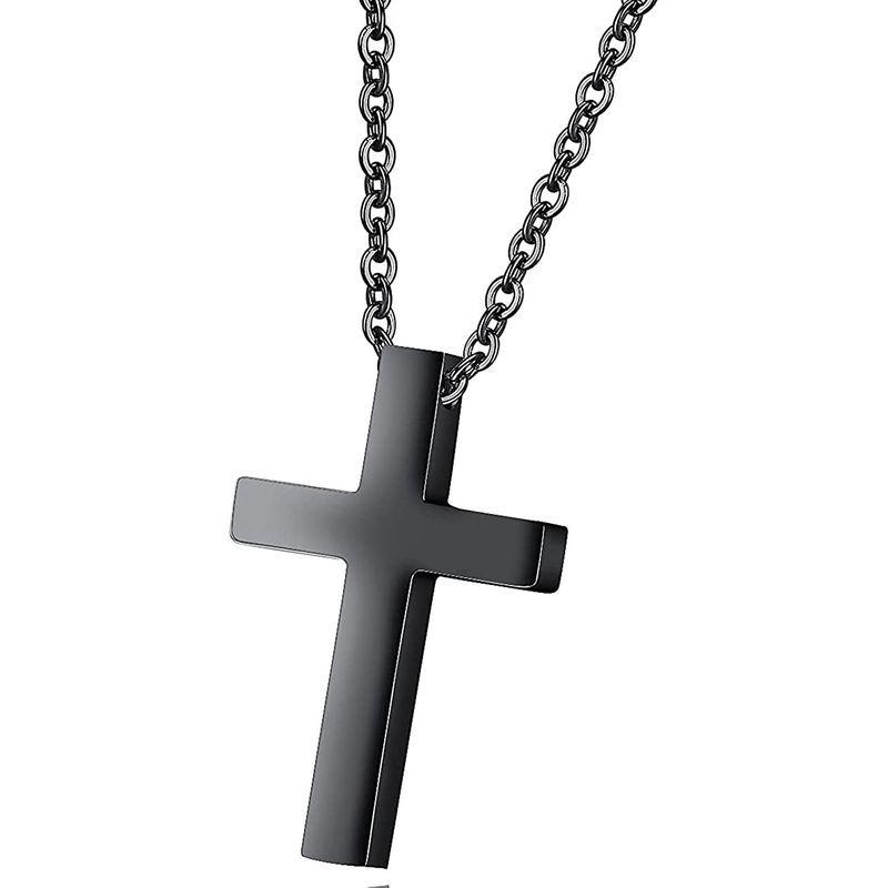 通販激安 メンズアクセサリー Rockyu ジュエリー ブランド 人気 メンズ ネックレスペア ペンダント おしゃれ シルバー クロス 十字架 12mm 男32mm シン Www Threeriversofs Com