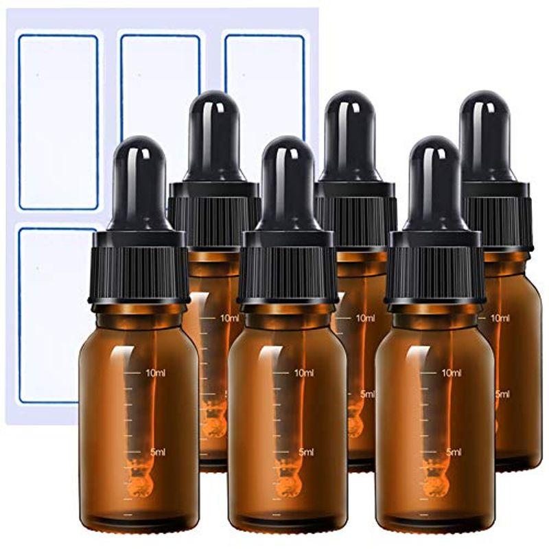 営業 スポイト付き遮光瓶 10ml 6本セット アロマオイルブレンド 精油 スポイト瓶 遮光瓶 スポイト 5本セット 茶色 10ml スポイト式 容器 ガラス オイル容器 美容オイル入れ キャリアオイル 容器 化粧品容器 スポイト付き 瓶 遮光瓶 スポイト容器 ネイルオイル容器 ネイルオイル