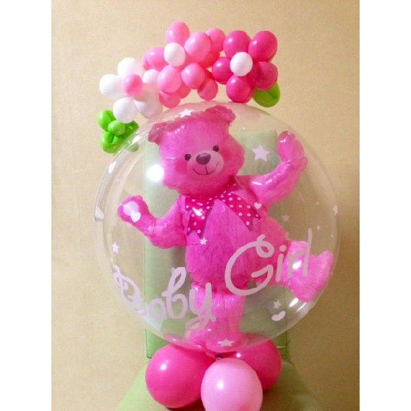 出産祝い　ギフト　バルーン電報　バルーンフラワー　くまさん | 