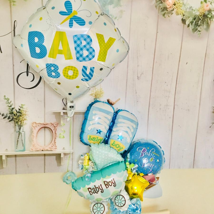 出産祝い ギフト バルーン電報 男の子の出産お祝いに バルーンギフト 男の子 バギーブルー B009 バルーン電報バルーンコネクション 通販 Yahoo ショッピング