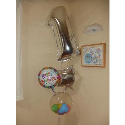 １才の誕生日バルーン バルーン電報 誕生日 バルーンギフト シルバーきらきら1歳バルーン１歳誕生日 F 47 バルーン電報バルーンコネクション 通販 Yahoo ショッピング