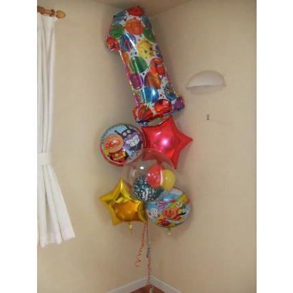 アンパンマン １歳の誕生祝い贈り物に可愛いバルーンギフト メッセージを付けてバルーンの電報 バルーン祝電を全国にお届けします F008 アンパンマン バルーン 花 ガーデニング フラワーアレンジメント 1歳誕生日 F008 バルーン電報バルーンコネクション