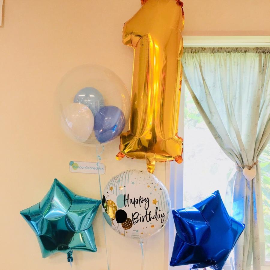 数字バルーン ナンバー１ 1歳誕生日バルーン ｈａｐｐｙ ｂｉｒｔｈｄａｙ 1周年 No 001 バルーン電報バルーンコネクション 通販 Yahoo ショッピング