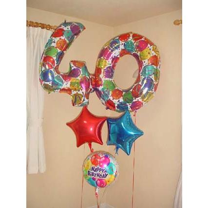 ダブル成人式 ナンバー４０ ４０歳誕生日バルーン ｈａｐｐｙ ｂｉｒｔｈｄａｙ ４０周年 No 040 バルーン電報バルーンコネクション 通販 Yahoo ショッピング