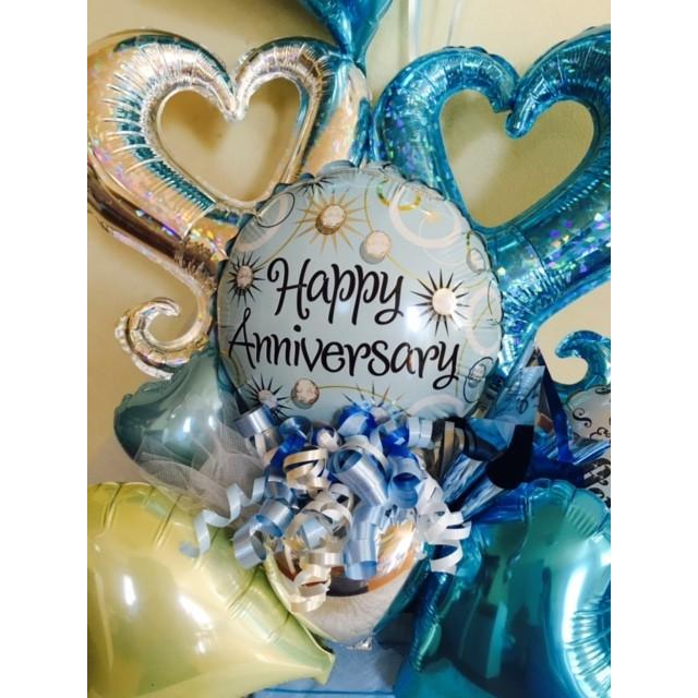 バルーン電報 結婚式祝電 祝電 アレンジタイプ ブルー|balloon-c|06