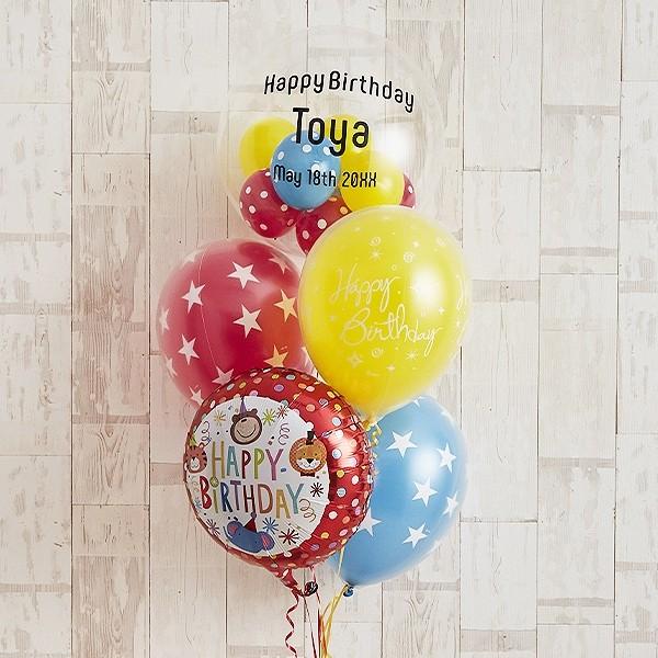 誕生日 バルーンギフト まるでおもちゃ箱のようなわくわく！Happy Birthday