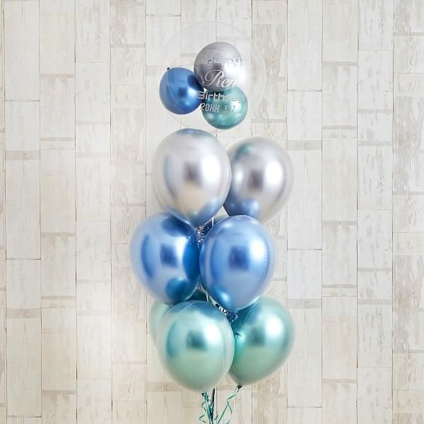 誕生日 バルーンギフト バルーン 光沢に目を奪われるglossy blue balloon 花以外 ギフト おしゃれ