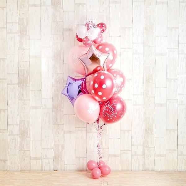 出産祝い おしゃれ バルーン プレゼント 女の子ベイビーに