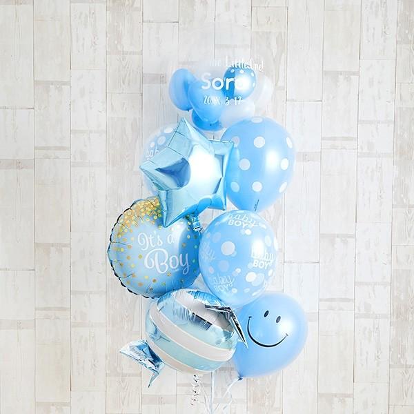 出産祝い おしゃれ バルーン プレゼント HappyBlueSmile BabyShower 花以外 ギフト 風船