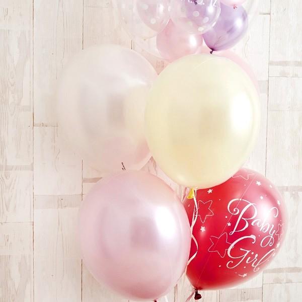 出産祝い おしゃれ バルーン プレゼント BABYバルーンでお祝いするPink Baby Shower 花以外 ギフト 風船_4