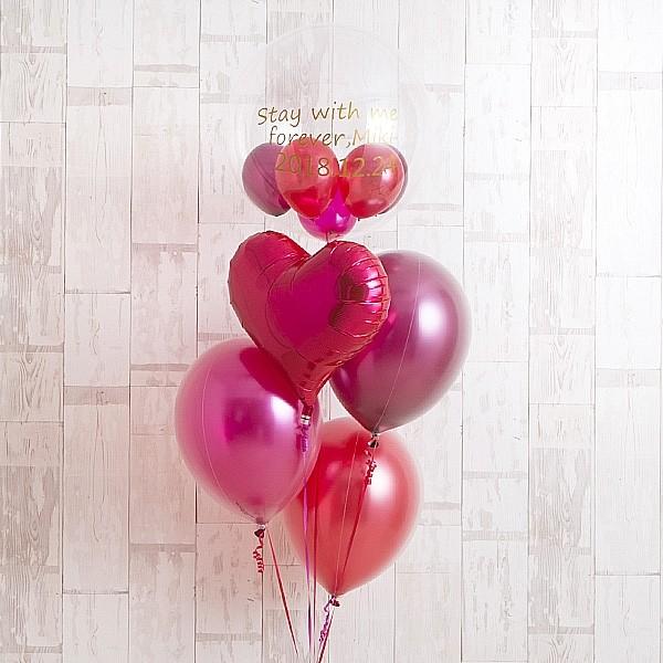 バルーンギフト 誕生日 お祝い ウェディング プロポーズ 大人に似合う、ベリーレッド 花以外 バルーン ギフト おしゃれ