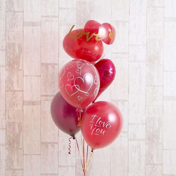 バルーンギフト 誕生日 お祝い プロポーズ 愛を伝える、レッドグラデーションバルーン！ 花以外 ギフト おしゃれ