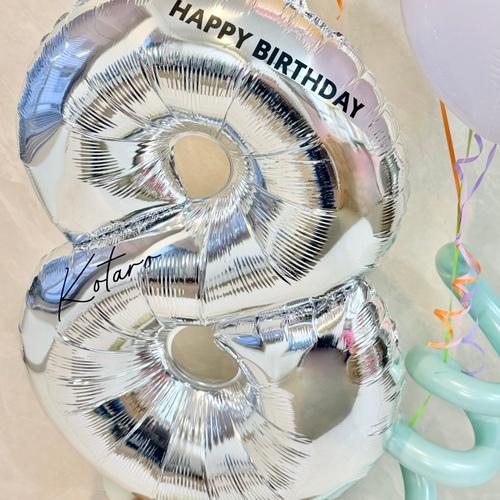 バルーン 誕生日 デコレーション ハッピーダイナソー！ナンバーアレンジ バースデー 名入れ ギフト 風船_3