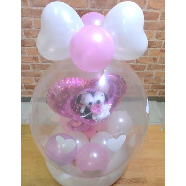 電報 結婚式 洋装スヌーピー＆ベルたまごバルーン スヌーピー 結婚祝い バルーン電報 入籍祝 祝電 | SNOOPY | 02