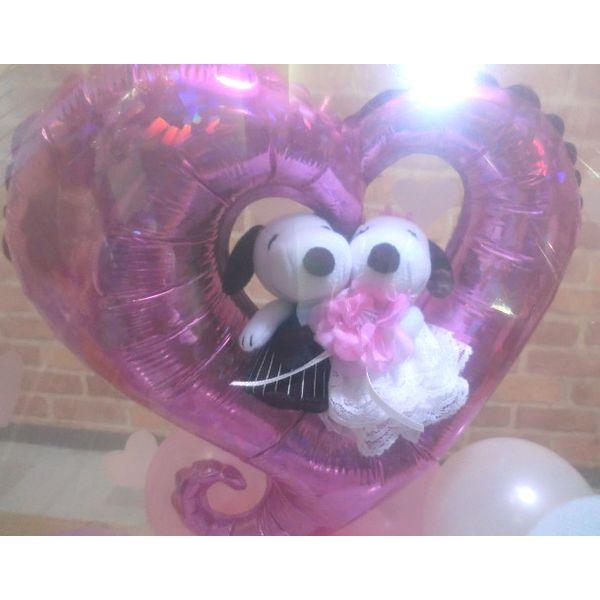 電報 結婚式 洋装スヌーピー＆ベルたまごバルーン スヌーピー 結婚祝い バルーン電報 入籍祝 祝電 | SNOOPY | 04