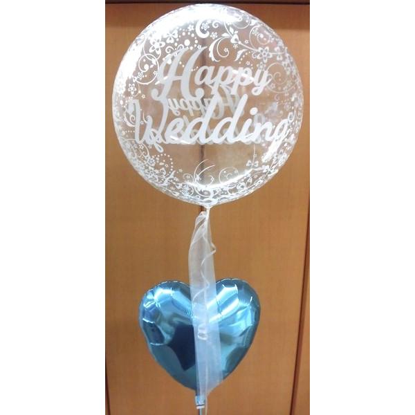 電報 結婚式 バルーン おしゃれ Happy Wedding clear balloon  祝電 バルーン電報 バルーンギフト 受付 飾り｜balloon-shop｜06