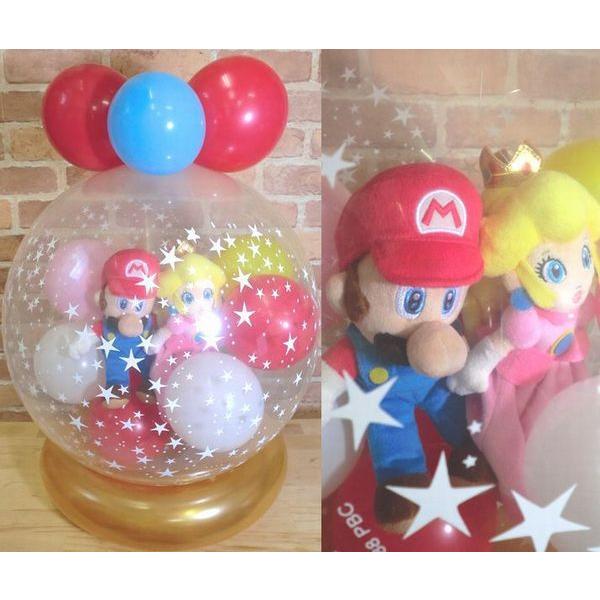 バルーン電報 結婚式 マリオとピーチ姫たまごバルーン 結婚祝い プレゼント バルーン 祝電 入籍祝い 敬老の日 ギフト ランキング