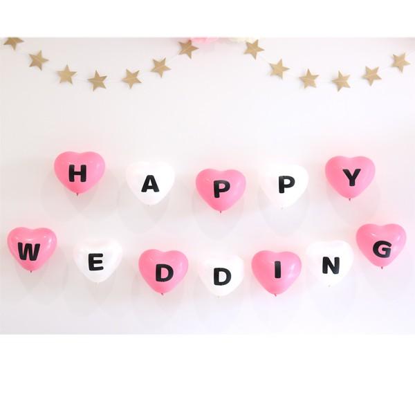 風船 ガーランド 結婚式 和装 手作り ウェルカムスペース セット ハッピーウェディング バルーン 小物 誕生日 飾り付け