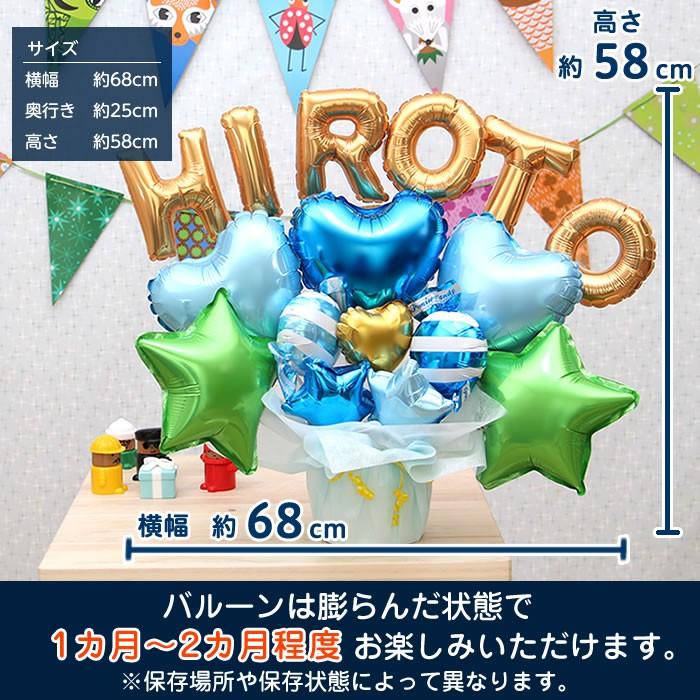 バルーン電報 アルファベットと数字のバルーンを自由に組み合わせた