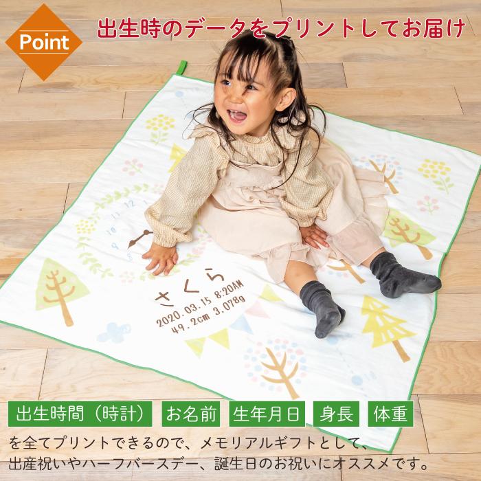 今治タオル 5点セット 正方形タオル フォレスト 出産祝い 日本製 ガーゼタオルケット 今治タオル認定 名入れ無料 ガーゼタオル 身長計付きバスタオル | 今治タオル | 07