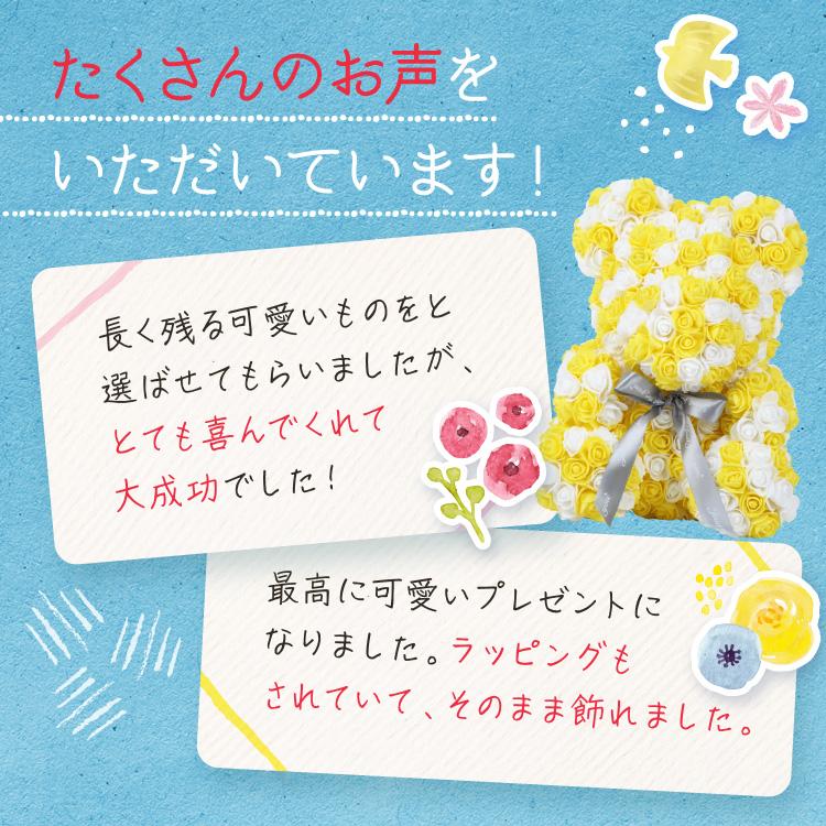 ローズ テディベア ぬいぐるみ電報 クリアボックス入り 結婚式 結婚祝い 誕生日プレゼント 開店祝い 出産祝い お祝い フラワーギフト ローズベア くま 花 37cm | ブランド登録なし | 23