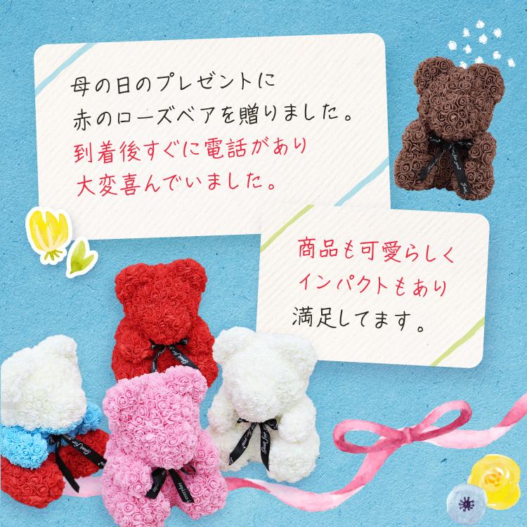 ローズ テディベア ぬいぐるみ電報 クリアボックス入り 結婚式 結婚祝い 誕生日プレゼント 開店祝い 出産祝い お祝い フラワーギフト ローズベア くま 花 37cm | ブランド登録なし | 24