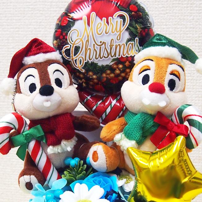 Disney クリスマス限定 チップとデール バルーン ソープフラワー Disney クリスマス限定 チップとデール バルーン ソープフラワー