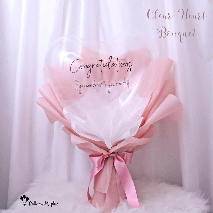 ＊花束タイプ＊クリアハートバルーンブーケ Lサイズ |  | 01