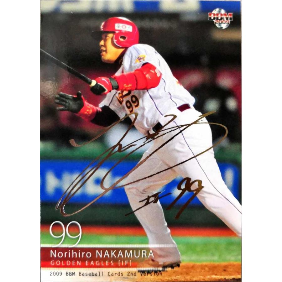 BBMベースボールカード 中村紀洋 銀箔サイン入り 楽天 2009 ＃628
