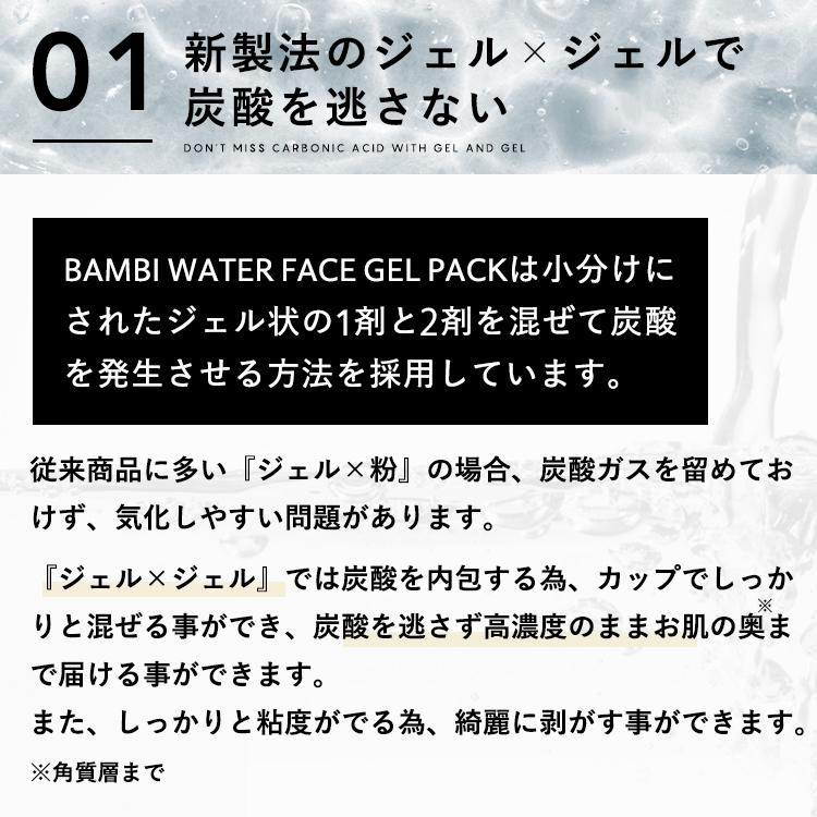 BAMBI WATER（バンビウォーター） 炭酸パック 剥がせる 10回分 炭酸