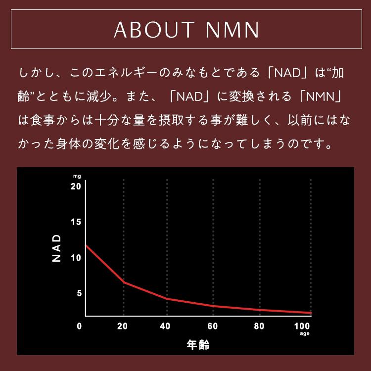 [販売終了] GREEN NMN サプリ 日本製 NMN99.9％ 3600mg エヌエムエヌ NAD ビタミンE ビオチン アスタキサンチン 乳酸菌 無添加 30日分 サプリメント 美容 健康｜bambi-water｜03