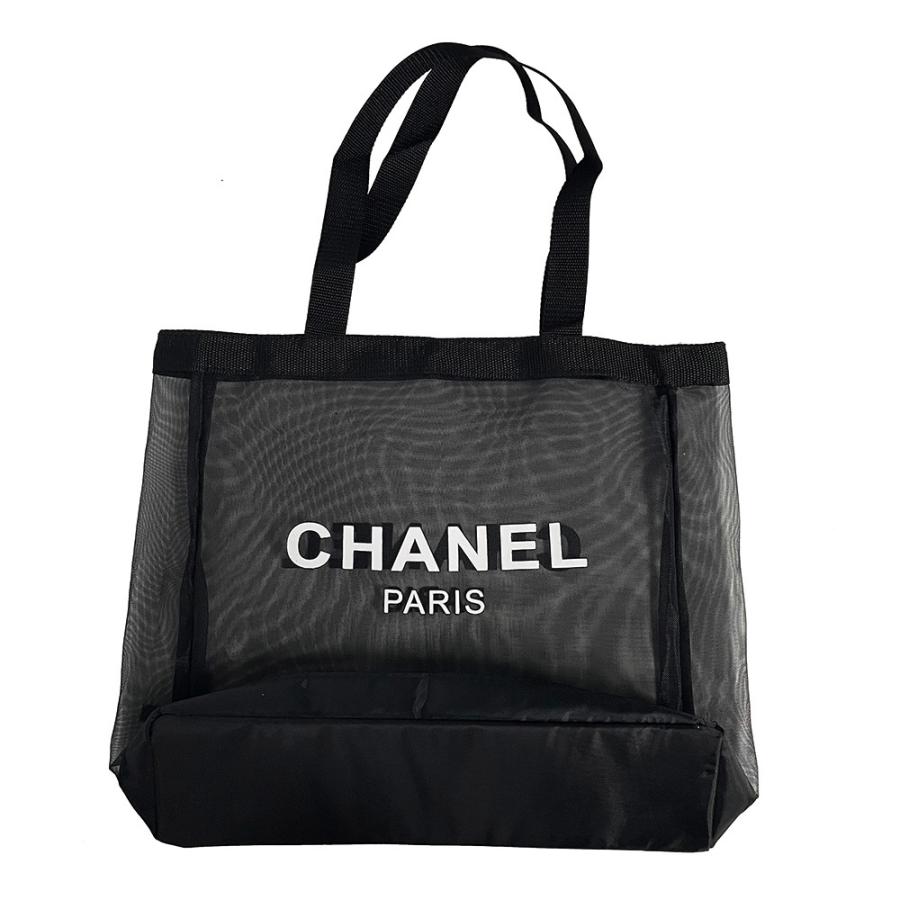 CHANEL 【ノベルティ】 シャネル トートバッグ メッシュ 透かし CHANEL 【ノベルティ】 シャネル トートバッグ メッシュ 透かし