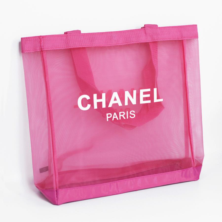 CHANEL 【ノベルティ】 シャネル トートバッグ メッシュ 透かし CHANEL 【ノベルティ】 シャネル トートバッグ メッシュ 透かし