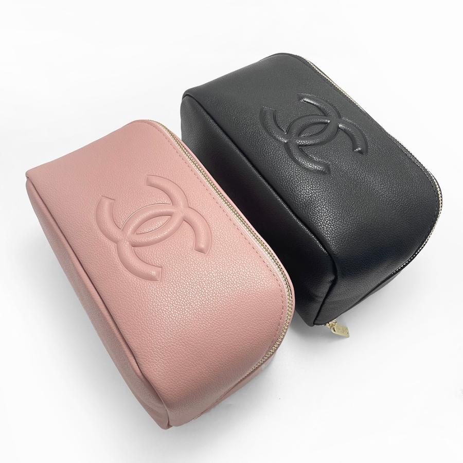 CHANEL 【ノベルティ】 シャネル ポーチ PUレザー 化粧ポーチ CHANEL 【ノベルティ】 シャネル ポーチ PUレザー 化粧ポーチ