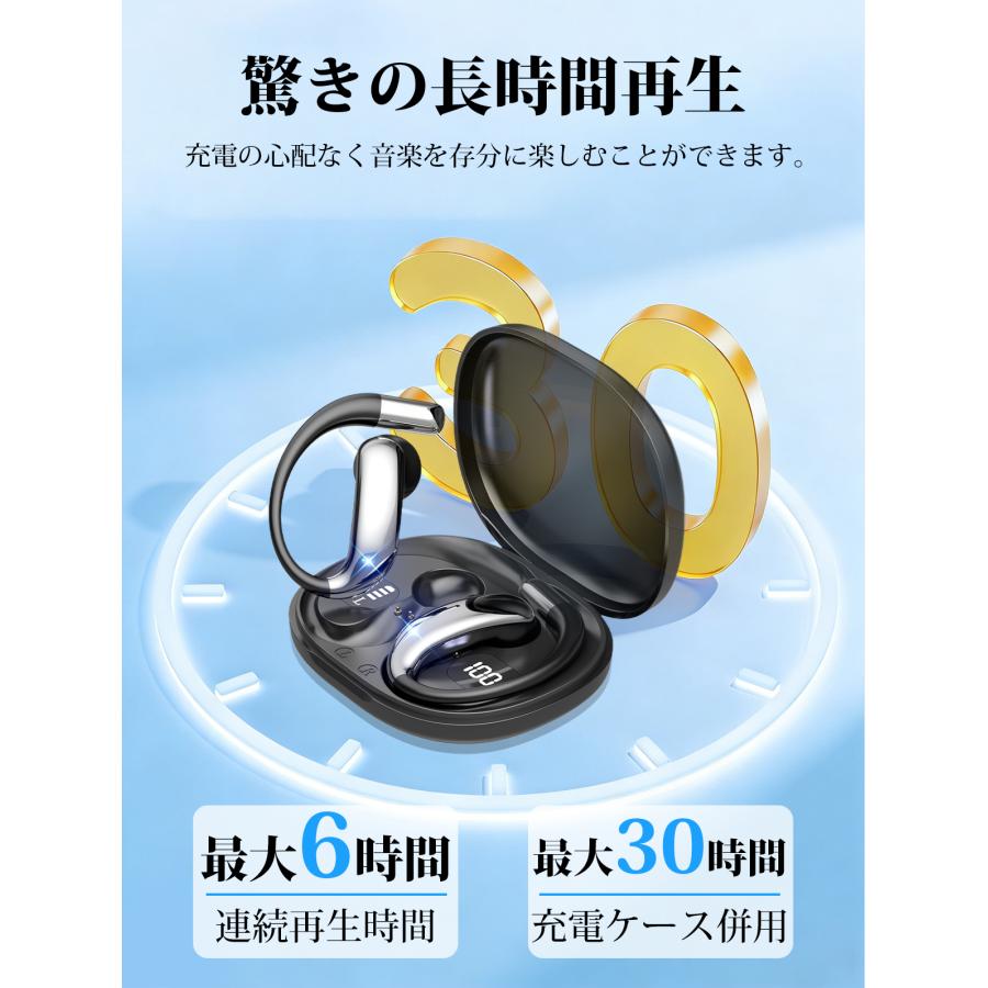 SHRATCH ワイヤレスイヤホン 骨伝導 イヤホン 耳掛け式 bluetooth