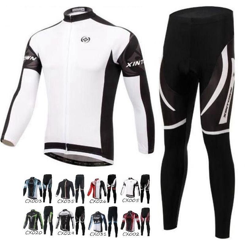 サイクルジャージ サイクルウェア メンズ 秋冬 長袖 上下セット
