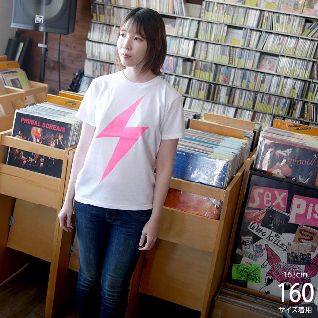 特別プライス☆ イナズマ Tシャツ (ホワイト×蛍光ピンク) -Z- 半袖 稲妻 雷 カミナリ ネオンカラー パンクロック PUNKROCK | ブランド登録なし | 03