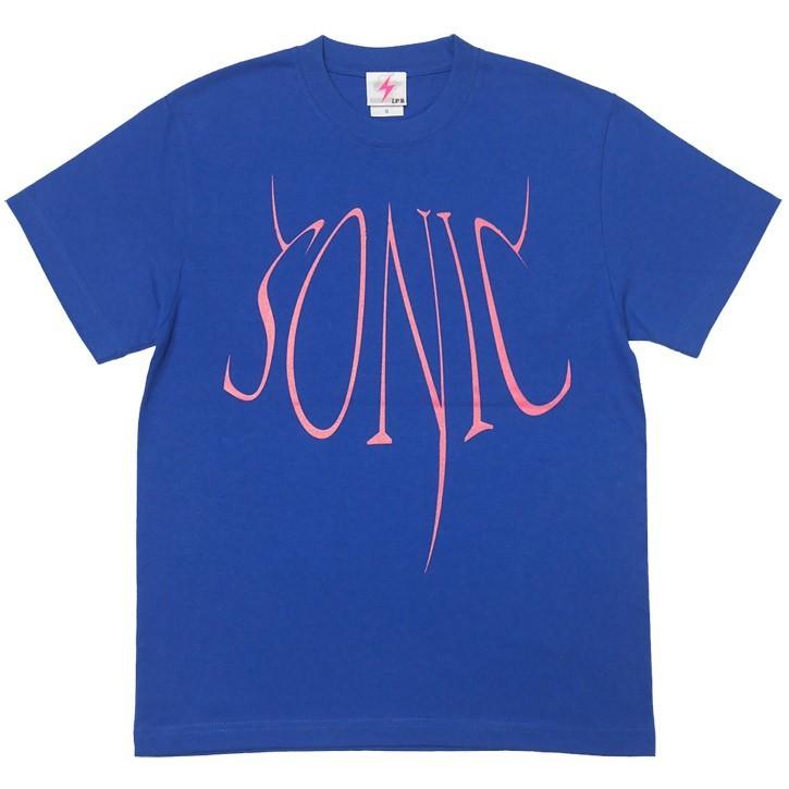 SONIC(ソニック) Tシャツ (ロイヤルブルー)-G- 半袖 ロックTシャツ ROCKNROLL 音速の 音楽 バンドT フェス ライブ 青色 | メンズセレクト
