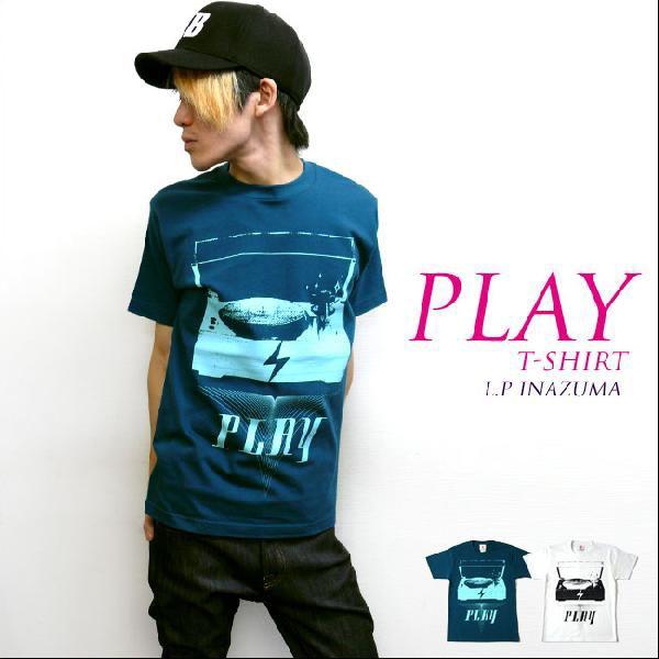 PLAY　Tシャツ -G- ROCKNROLL ロックTシャツ プレイ レコード カジュアル おしゃれ 半袖 春夏秋服コーデ | メンズセレクト