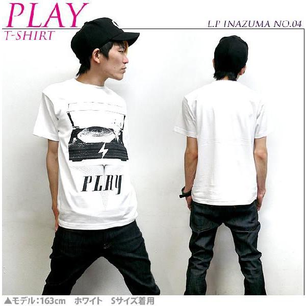 PLAY　Tシャツ -G- ROCKNROLL ロックTシャツ プレイ レコード カジュアル おしゃれ 半袖 春夏秋服コーデ | メンズセレクト | 01
