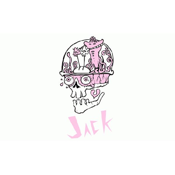 JACK (ジャック) Tシャツ (アッシュ) LPR -X- 半袖 スカル ガイコツ ドクロ柄 髑髏 エイリアン ロックTシャツ イラストレーション グレー | メンズセレクト | 02