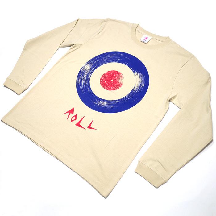 ROLL ( ロール ) ロングスリーブ Tシャツ (サンドベージュ) -X- 長袖 ロンTee ターゲット 標的 モッズ モッド ロックンロール MODS ROCKER 綿100% | メンズセレクト | 03