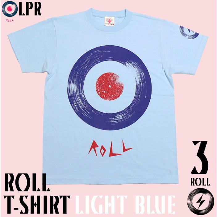 ロックTシャツ / ROLL ( ロール ) Tシャツ ライトブルー -X- 標的