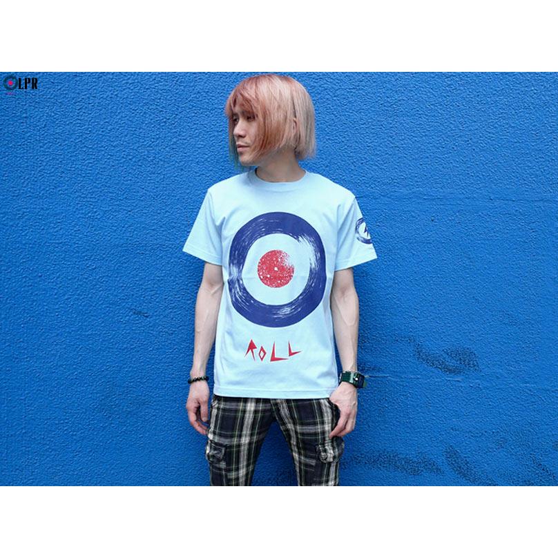 ロックTシャツ / ROLL ( ロール ) Tシャツ ライトブルー -X- 標的