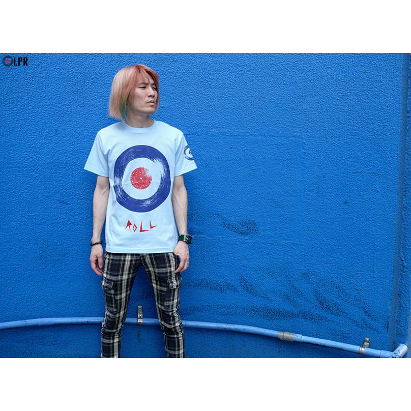 ロックTシャツ / ROLL ( ロール ) Tシャツ ライトブルー -X- 標的