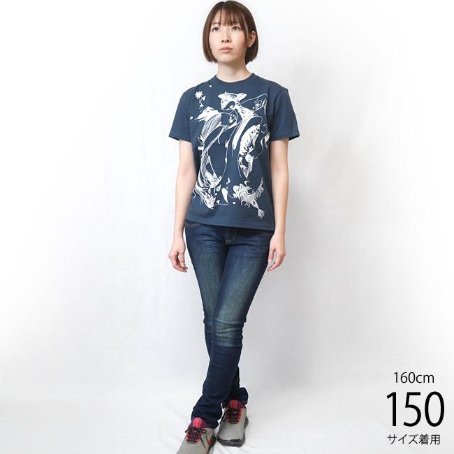 バンビガール Tシャツ (スレート) -G- 半袖 紺色 ばんび 子鹿 アニマル おしゃれ かわいい イラスト 春夏秋服コーデ | レディースセレクト | 02