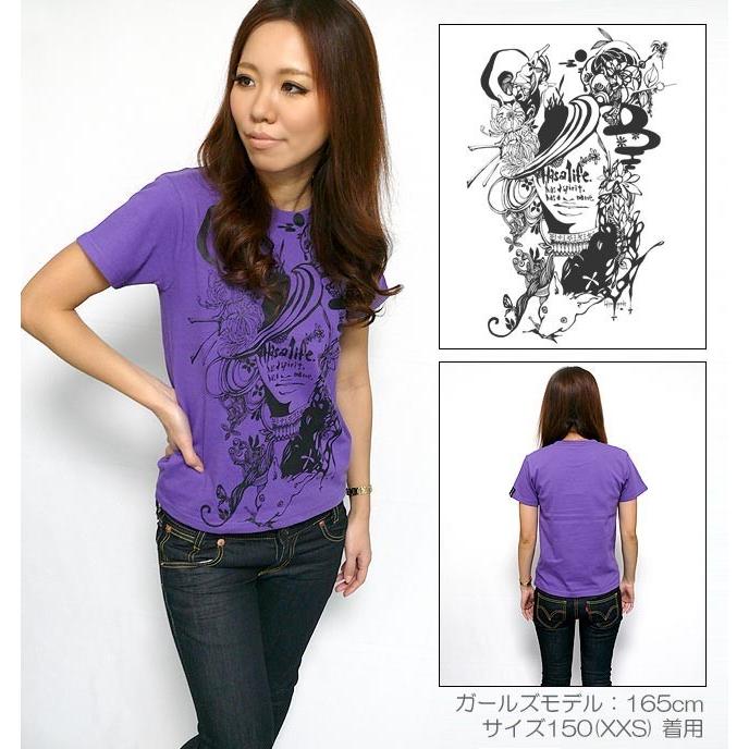 小悪魔ガール Tシャツ G 半袖 メンズ レディース イラスト プリント かわいい カジュアル アメカジ ホワイト パープル 白 紫 Bg007tee Tシャツ屋さんバンビ 通販 Yahoo ショッピング