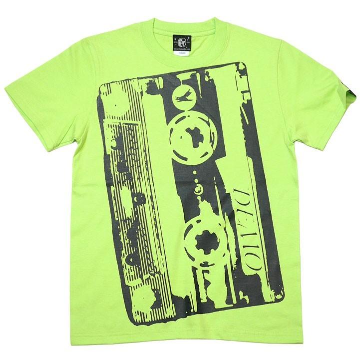 Demo Tape（デモテープ）Tシャツ (ライムグリーン)G カセットテープ ロックTシャツ バンドTシャツ ミュージック 音楽 半袖 bk001teelmTシャツ屋さんバンビ