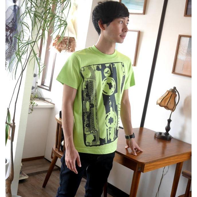 Demo Tape（デモテープ）Tシャツ (ライムグリーン)G カセットテープ ロックTシャツ バンドTシャツ ミュージック 音楽 半袖 bk001teelmTシャツ屋さんバンビ