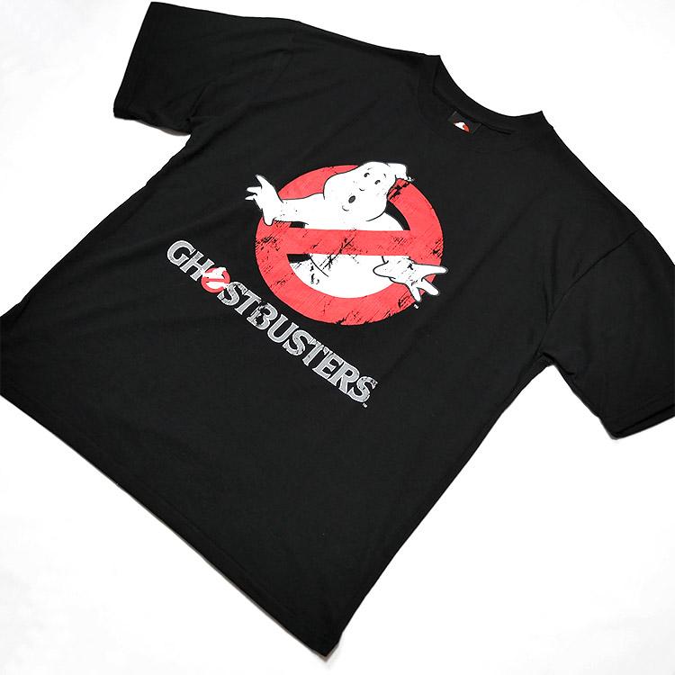 GHOST BUSTERS (ゴーストバスターズ) ビッグTシャツ (ブラック) -X- 半袖 黒色 No Ghostマーク ロゴデザインtee 幽霊 お化け退治 捕獲 映画 ホラー コメディ | メンズセレクト | 02